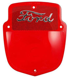 1948-66 Ford F-Series Flareside Truck; Shield Tail Lamp Lens; Chrome Ford Script Lettering