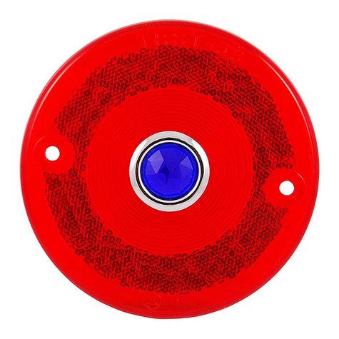 1953-54 Ford F-Series Truck; Tail Lamp Lens; With Blue Dot; LH Or RH