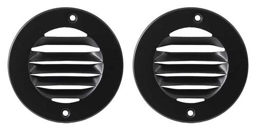 1961-66 Ford F-100, F-250, F-350 Truck; Windshield Defroster Vent Grilles; Black; Pair