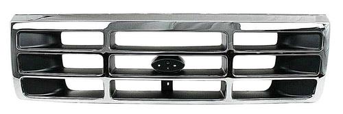 TR8200X - 1992-96 Ford F-150, F-250, F-350, Bronco; Grill Assembly; Without Emblem; Chrome With Dark Gray Accent