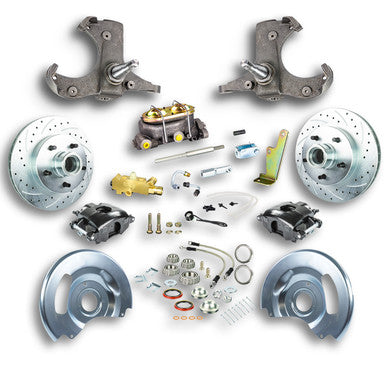 The Right Stuff 60-62 Chevrolet/GMC Truck &amp; Suburban, Std Front Disc Brake Kit with Blk Calipers - (TSD6015B)