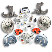 The Right Stuff 60-62 Chevy/GMC Truck/Sub, Std Front Disc Brake Kit, Red Calipers Chrome Upper - (TSD6016ZX)