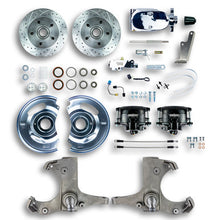 The Right Stuff 63-70 Chevy/GMC Truck/Sub, Std Front Disc Brake Kit, Blk Calipers, Chrome Upper - (TSD6315BX)