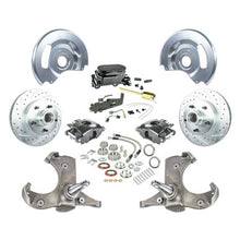The Right Stuff 63-70 Chevy/GMC Truck &amp; Sub Manual Front Disc Brake Kit, Blk Calipers Blk Uppers - (TSD6315BY)
