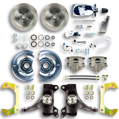 The Right Stuff 63-70 GM Truck &amp; Suburban, 2" Drop, Manual Front Disc Brake Kit, Chrome Upper - (TSD6315DX)