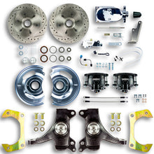 The Right Stuff 63-70 GM Truck &amp; Suburban, 2" Drop, Std Front Disc Kit Blk Calipers Chrome Upper - (TSD6316DBX)