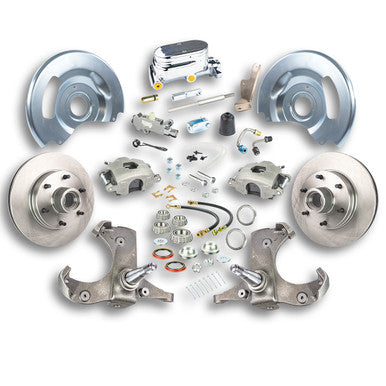 The Right Stuff 63-70 Chevy/GMC Truck &amp; Suburban, Manual Front Disc Brake Kit Chrome Upper - (TSD6316X)