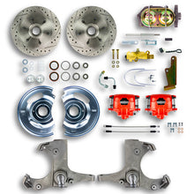 The Right Stuff 63-70 Chevy/GMC Truck &amp; Suburban, Manual Front Disc Brake Kit Red Calipers - (TSD6316Z)