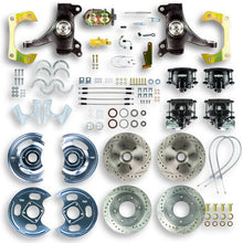 The Right Stuff 63-70 GM Truck &amp; Suburban, 2" Drop, Manual 4-Wheel Disc Brake Kit Black Calipers - (TSD6346DB)