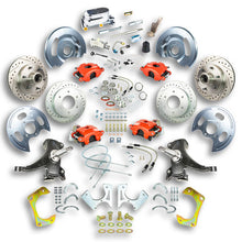 The Right Stuff 63-70 GM Truck/Suburban, 2" Drop, Std 4-Wheel Disc Kit Red Calipers Chrome Upper - (TSD6346DZX)