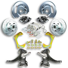 The Right Stuff 1960-62 GM Truck/Suburban 2WD 2" Drop, At The Wheel Disc Brake Kit, Blk Calipers - (TWK6015DB)