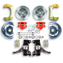 The Right Stuff 60-62 GM Truck/Suburban 2WD 2" Drop, At The Wheel Disc Brake Kit, Red Calipers - (TWK6015DZ)