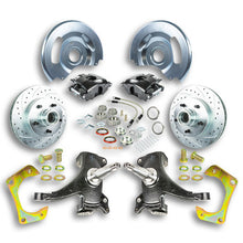 The Right Stuff 63-70 GM Truck/Suburban, 2WD, 2" Drop At The Wheel Disc Brake kit Blk Calipers - (TWK6315DB)