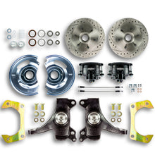 The Right Stuff 63-70 GM Truck/Suburban, 2WD, 2" Drop At The Wheel Disc Brake kit Blk Calipers - (TWK6316DB)