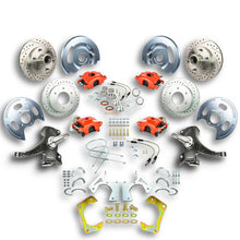 The Right Stuff 63-70 GM Truck/Suburban 2WD 2" Drop, 4 wheel At The Wheel Disc Kit, Red Calipers - (TWK6346DZ)