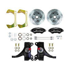 The Right Stuff 1971-72 GM Truck/Sub, 2WD, 2" Drop At The Wheel Disc Kit Black Wilwood Calipers - (TWK7125DBP)