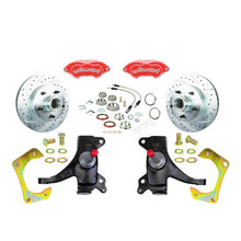 The Right Stuff 73-87 GM Truck/Sub 2WD, 2" Drop At The Wheel Disc Brake Kit Red Wilwood Calipers - (TWK7325DZP)