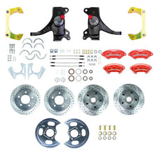 The Right Stuff 1973-87 GM Truck/Sub 2" Drop 4-Wheel At The Wheel Disc Kit, Red Wilwood Calipers - (TWK7355DZP)
