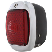 1937-38 Chevrolet Passenger Car; LED Sequential Tail Light Assembly w/ 6 LED License Lens; Black Housing; Fits Left Hand