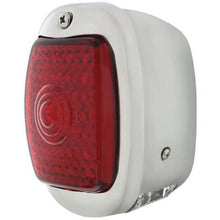 1937-38 Chevrolet Passenger Car; LED Sequential Tail Light Assembly w/ 6 LED License Lens; Polished Stainless Steel Hous
