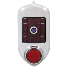 1951-52 Chevrolet Passenger Car; Chrome Bezel w/ Glass Tail Light Lenses & Reflector Lens; Red W/ Blue Dot; Each
