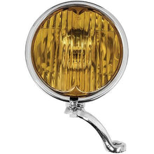 1939 Chrome Fog Light with "Cat Eye" Style Amber Glass Lens; Chrome Bracket