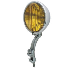 1939 Chrome Fog Light with "Cat Eye" Style Amber Glass Lens; Painted Bracket