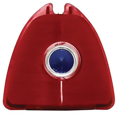 1953 Chevrolet Bel Air, 150, 210; Upper Red Plastic Tail Light Lens with Blue Dot