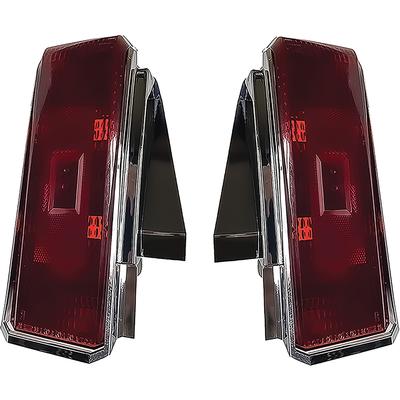 1984-88 Oldsmobile Cutlass; Tail Lamp Assembly Set; wthout Emblems; with Chrome Bezel;LH & RH; Pair