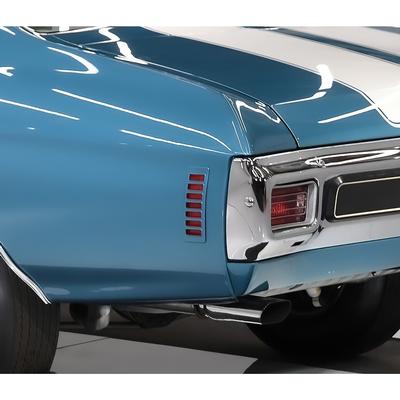 1970-72 Chevelle; 1970 Bel Air, Biscayne, Impala, Caprice; Rear Side Marker Lamp Bezel; Die-Cast; LH, Driver Side