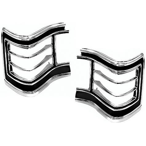 1967 Chevrolet Chevelle, Malibu; Tail Lamp Bezel Set; LH and RH