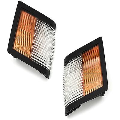 1984-87 Regal, Grand National; Front Side Marker Lamps; with Black Bezel; LH & RH; Pair