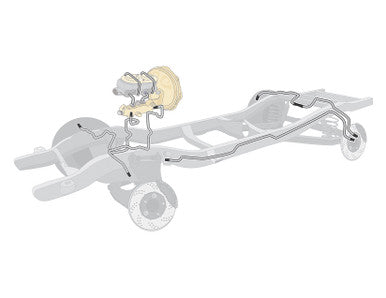 The Right Stuff 1970 Mustang Power Disc Complete Brake Line Kit - (ZBS3008)