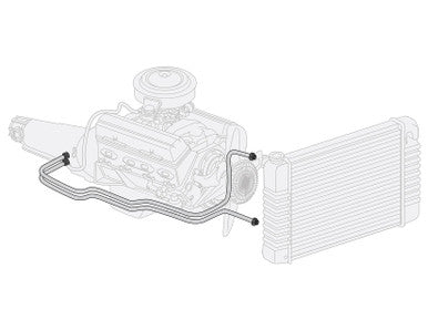 The Right Stuff 1966 Ford Mustang, Pre-Bent Stainless Steel Transmission Cooler Line - (ZTC6601S)