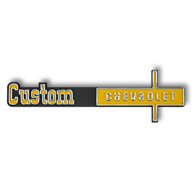 Trim Parts 1973-1974 Chevrolet Full Size Truck Custom Dash Emblem - (9693)