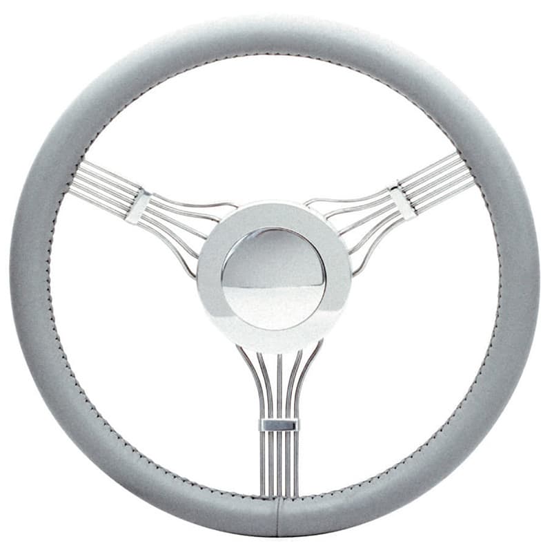 Banjo Wheel with Horn Button - Light Grey
