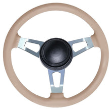 Mopar Tuff Wheel New Leather Design - Light Tan with Satin Aluminum Spokes