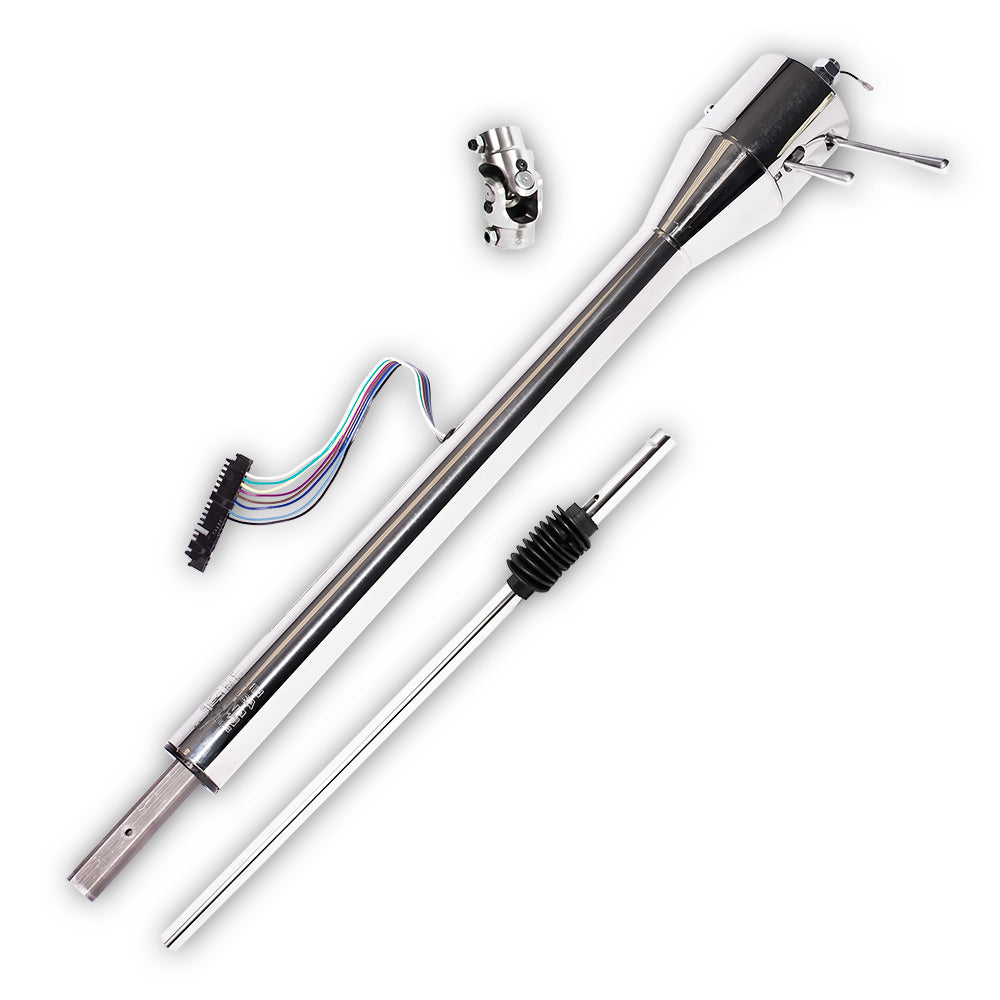 1960-66 GMC Truck Floor Shift Tilt Column: Manual Steering - Polished Finish