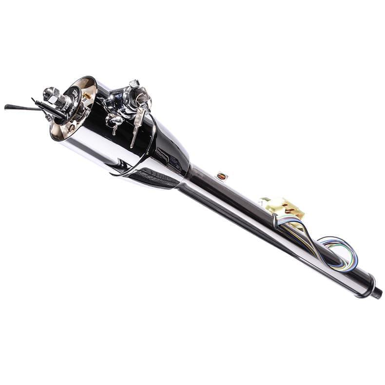 30" Floor Shift Key Column with 1" DD Shaft - Polished Finish