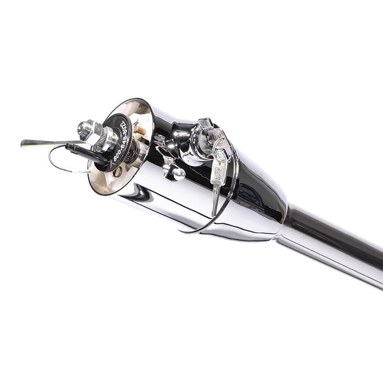 28" Floor Shift Key Column with 1"-48 Shaft - Polished Finish