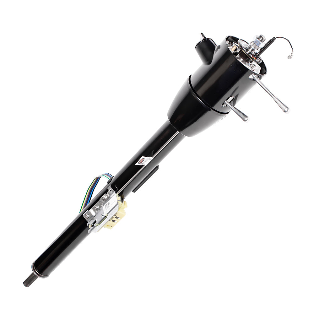 1970-76 Mopar A-Body Floor Shift Tilt Key Column W/O Slip Shaft/U-Joint - Black Powdercoat