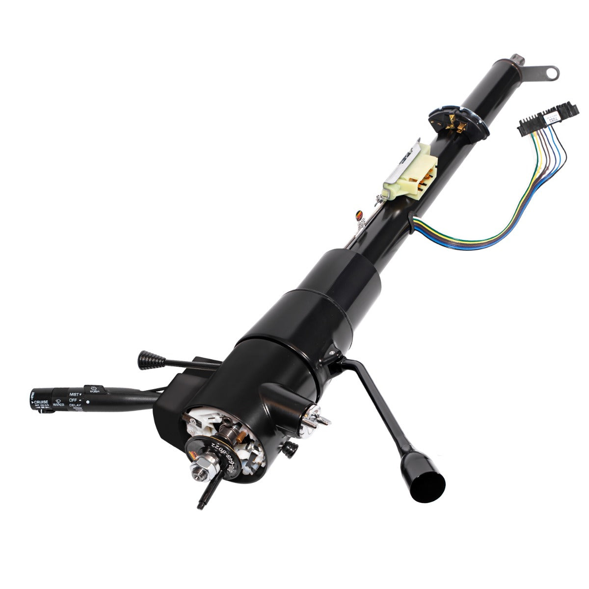 Custom Swipee Column Shift Tilt Steering Column w/Key for GM 70'S/80'S Style - Cruise, Wiper, Turn Signal, Dimmer - Blac