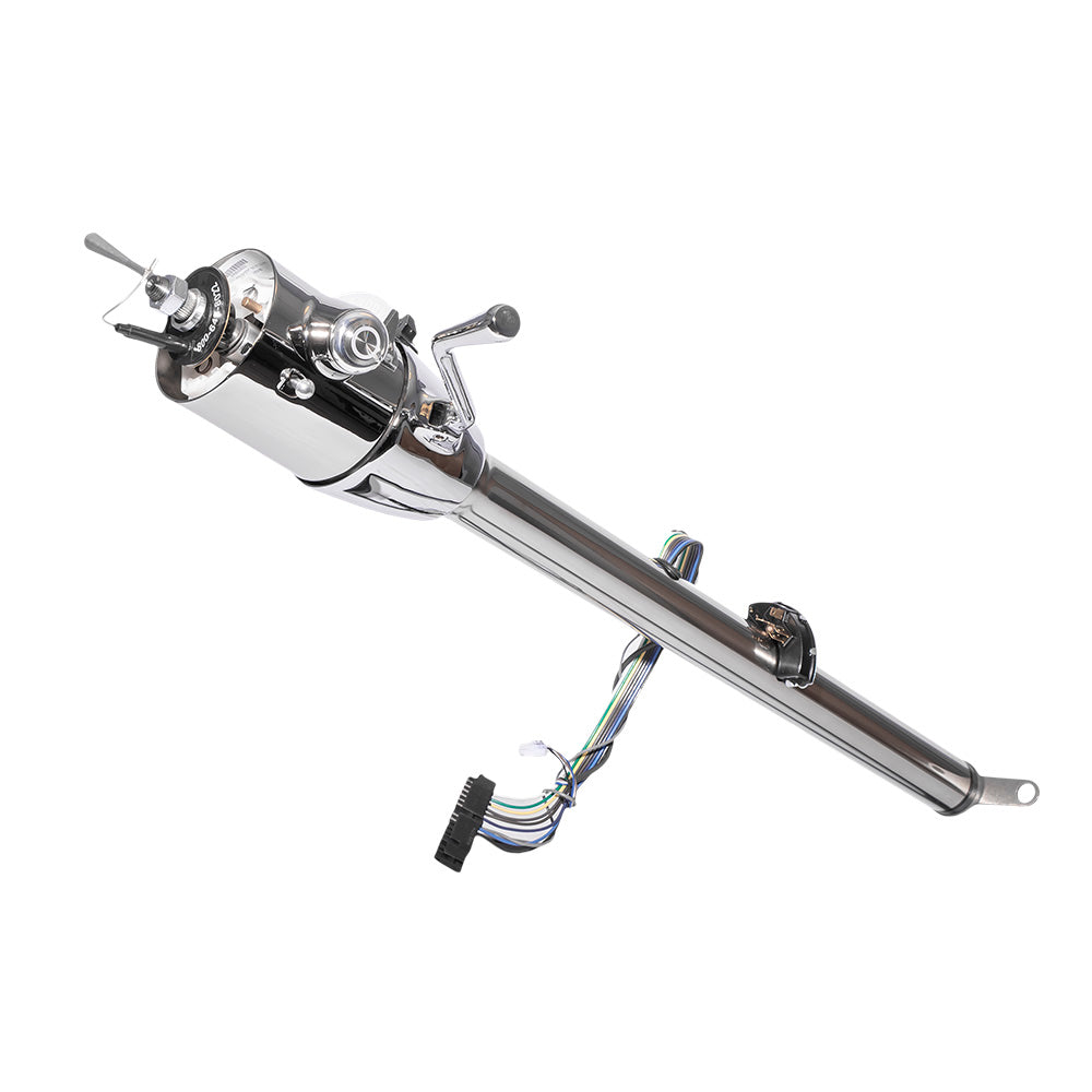 Touch Start Column Shift Keyless Ignition System - Polished Stainless