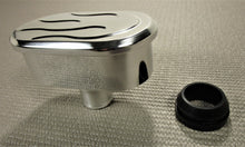 POLISHED BILLET ALUMINUM OVAL VALVE COVER ENGINE BREATHER WITH RAISED FLAMES