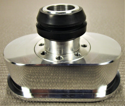 POLISHED BILLET ALUMINUM OVAL VALVE COVER ENGINE BREATHER WITH RAISED FLAMES