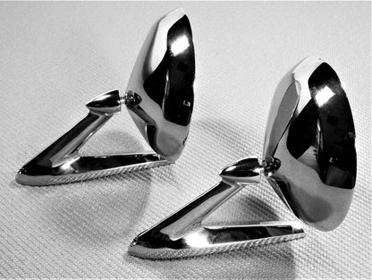 1964 1965 1966 PONTIAC GTO TEMPEST LEMANS CHROME DOOR REAR VIEW MIRROR SET