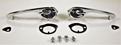 1963 -1964 CHEVROLET IMPALA BISCAYNE FRONT HI-SHINE CHROME OUTER DOOR HANDLE SET