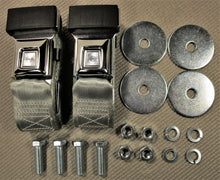 CHEVROLET FORD DODGE HOT ROD MUSCLE CAR CHROME OE STYLE GREY SEAT BELTS 2 SETS