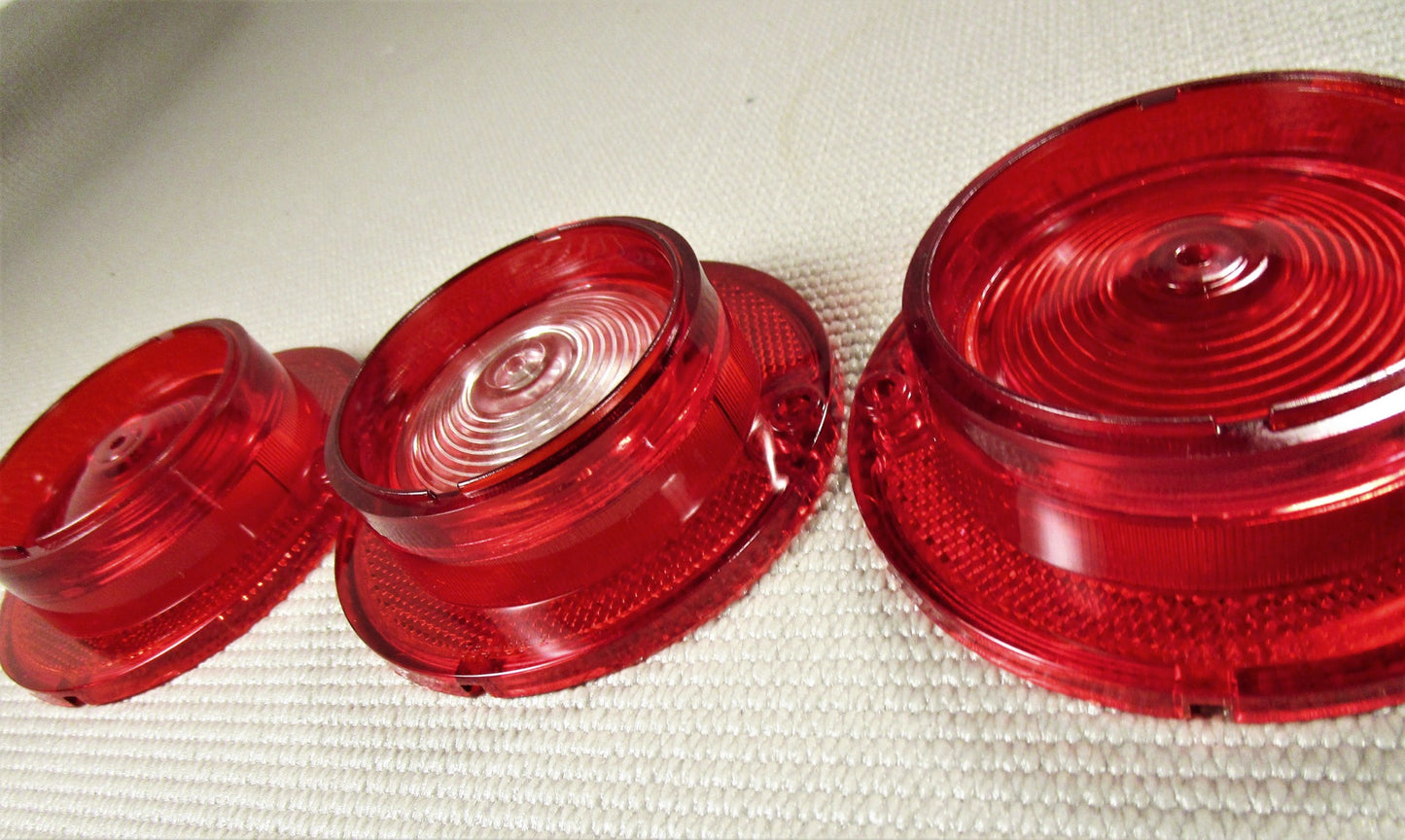 1963 CHEVROLET IMPALA REAR TAIL LAMP AND BACK-UP LIGHT LENS COMPLETE SET