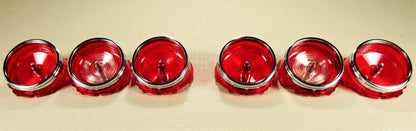 1965 CHEVROLET IMPALA REAR TAIL LAMP & BACKUP LIGHTS LENS SET NEW